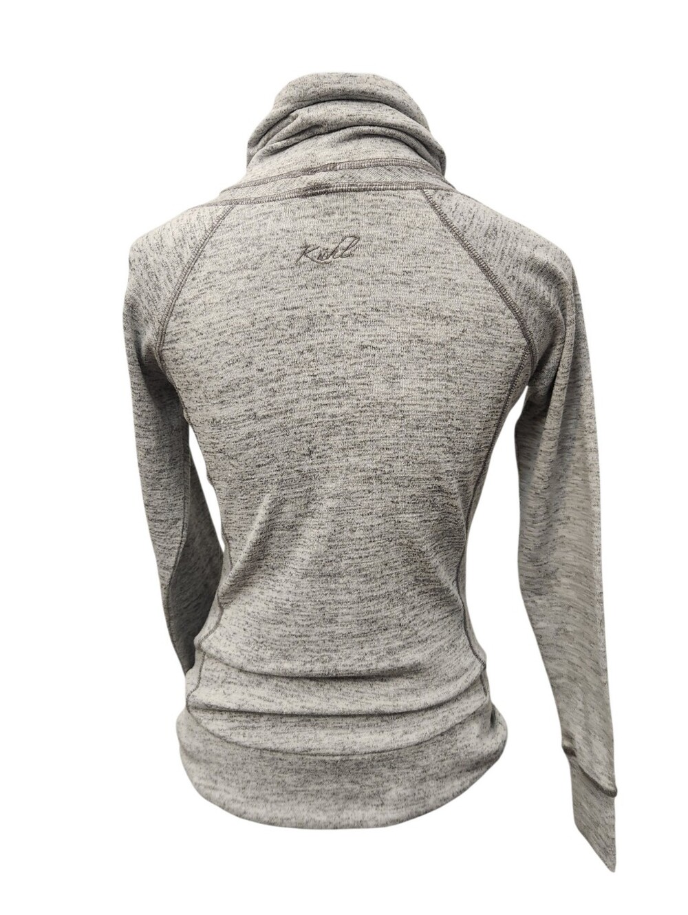 Kuhl Knit Top Womens XS Gray Funnel Neck Long Sleeve Athletic Shirt - Picture 6 of 9
